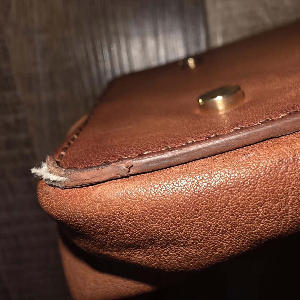 Tory Burch Brown Leather Tote Bag - Picture 5 of 11